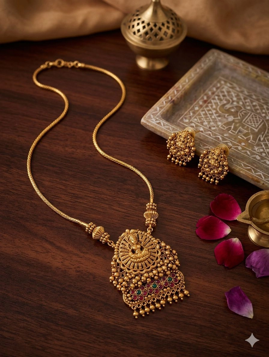 Lakshmi pendant necklace