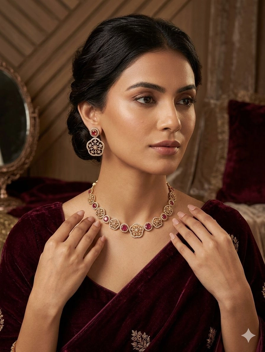 Handcrafted Polki choker