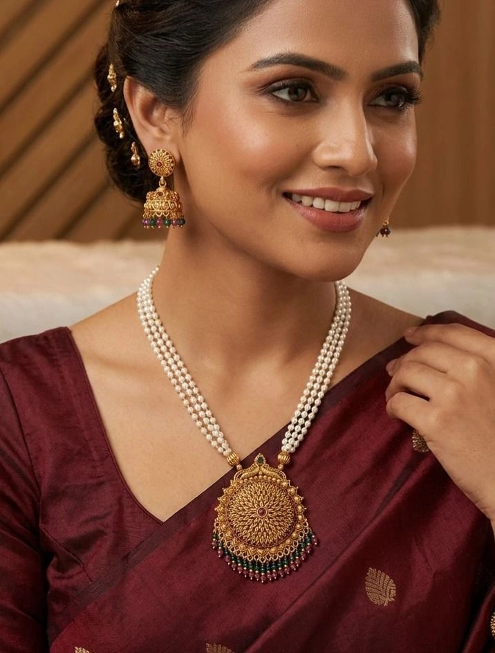 Three-line pearl Necklace