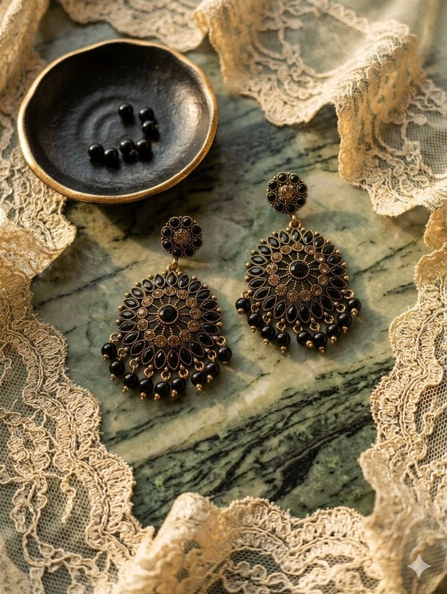 Gold-Plated Dangle Earrings