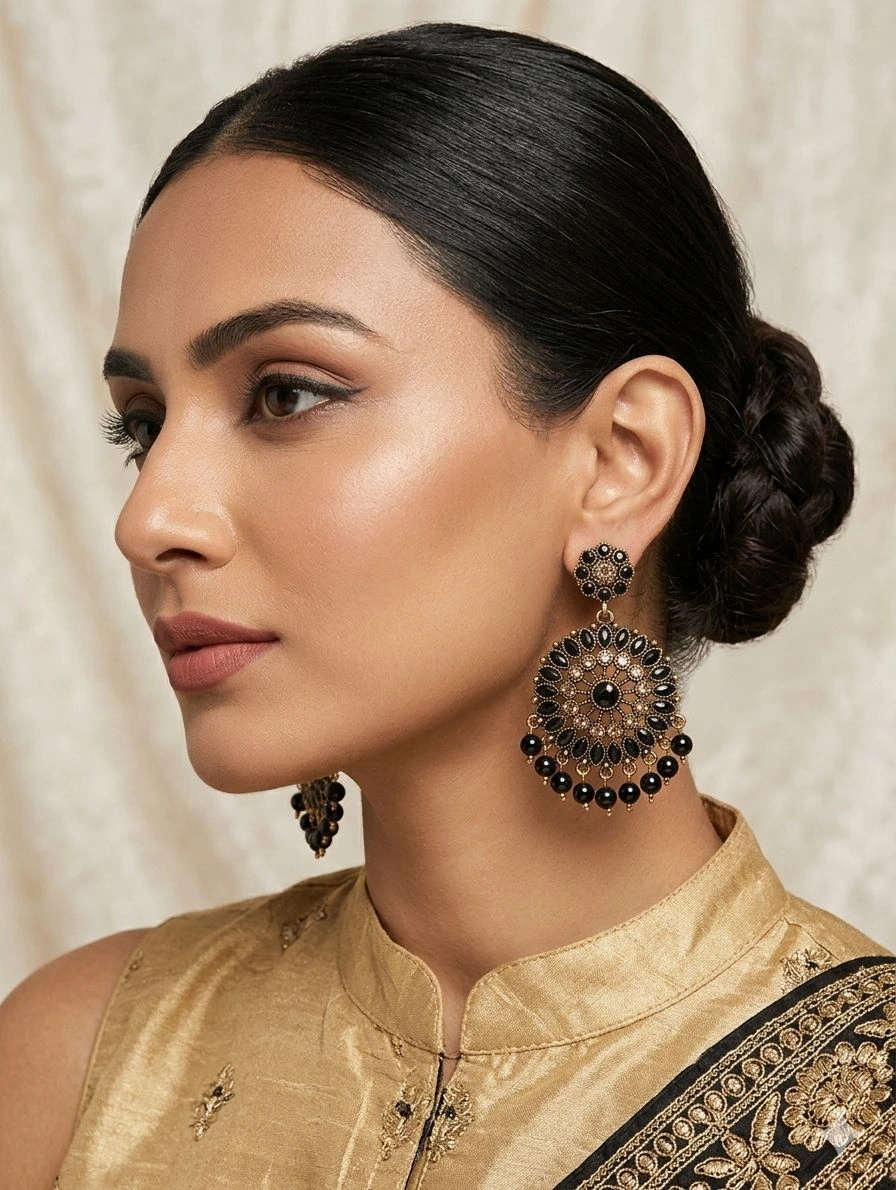 Gold-Plated Dangle Earrings 2