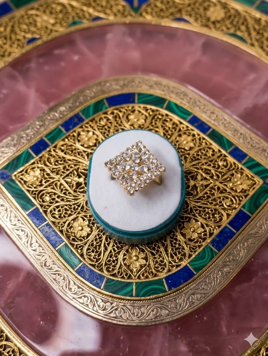 Gold-plated statement ring 2